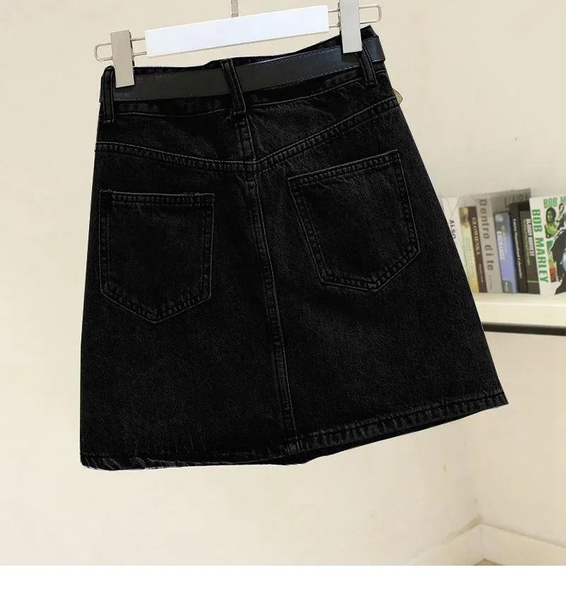 Jupe en jean taille haute