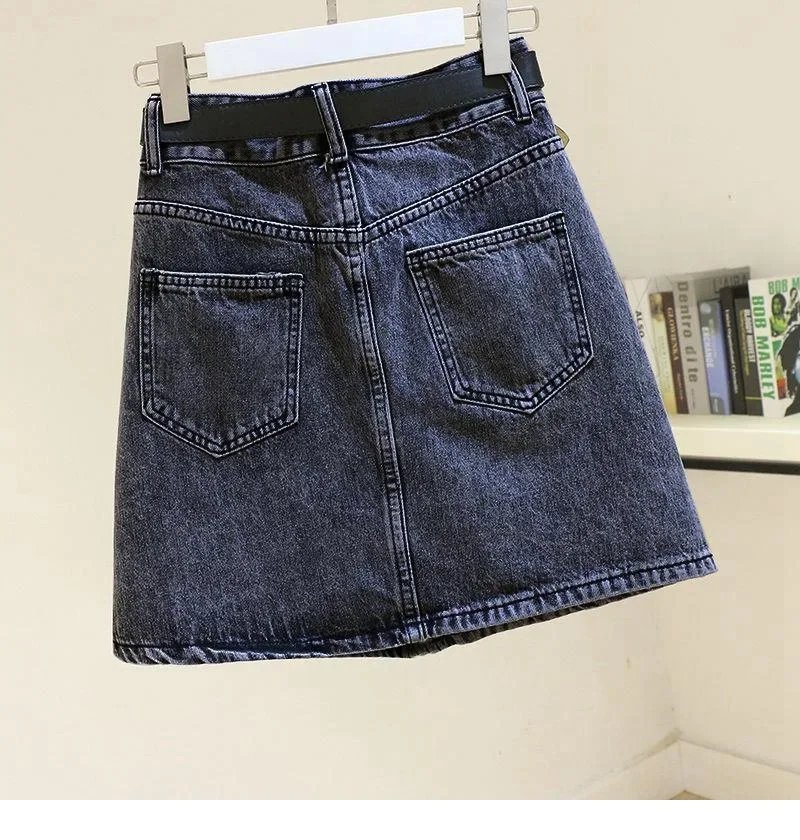 Jupe en jean taille haute
