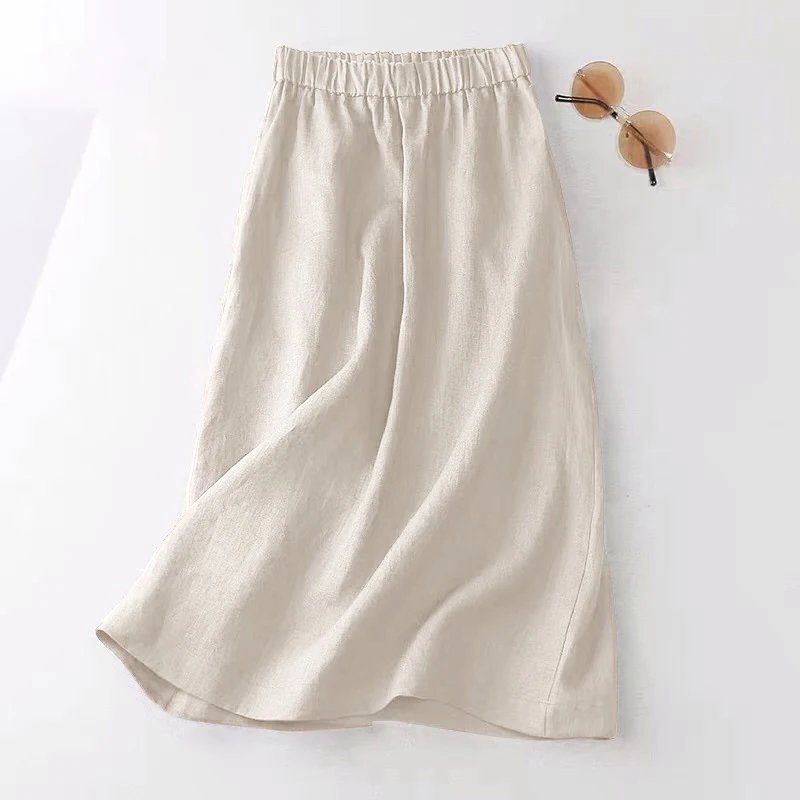 Jupe en coton taille élastique