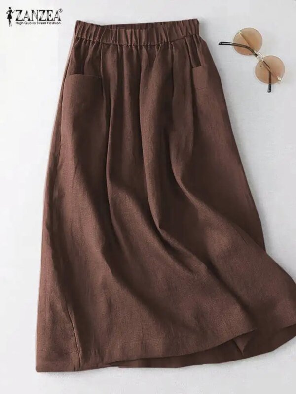 Jupe en coton taille élastique – Image 2