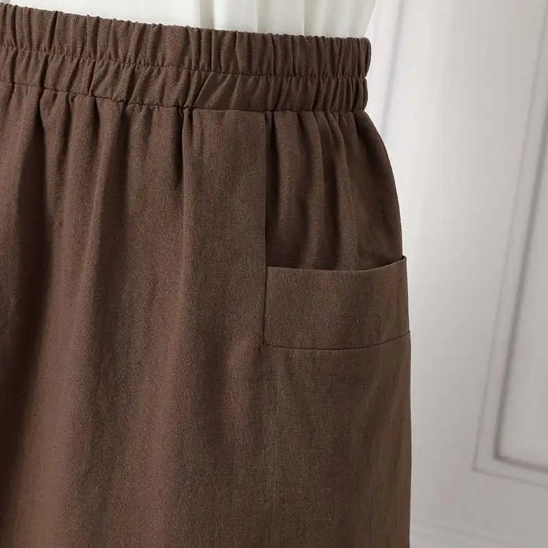 Jupe en coton taille élastique