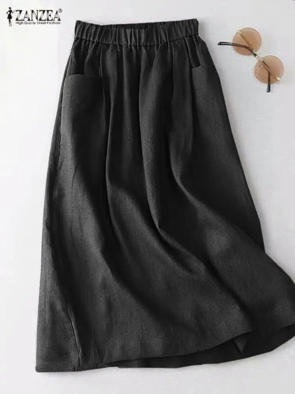 Jupe en coton taille élastique – Image 4
