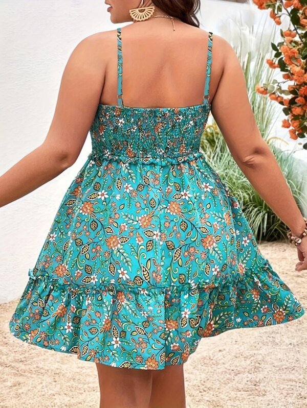 Robe imprimé fleuri à volants Grande taille – Image 2