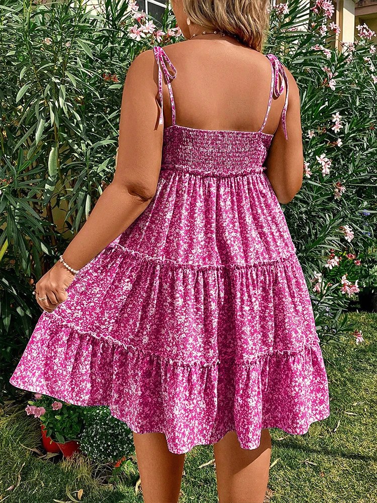 Robe dos nu bohème florale Grande taille