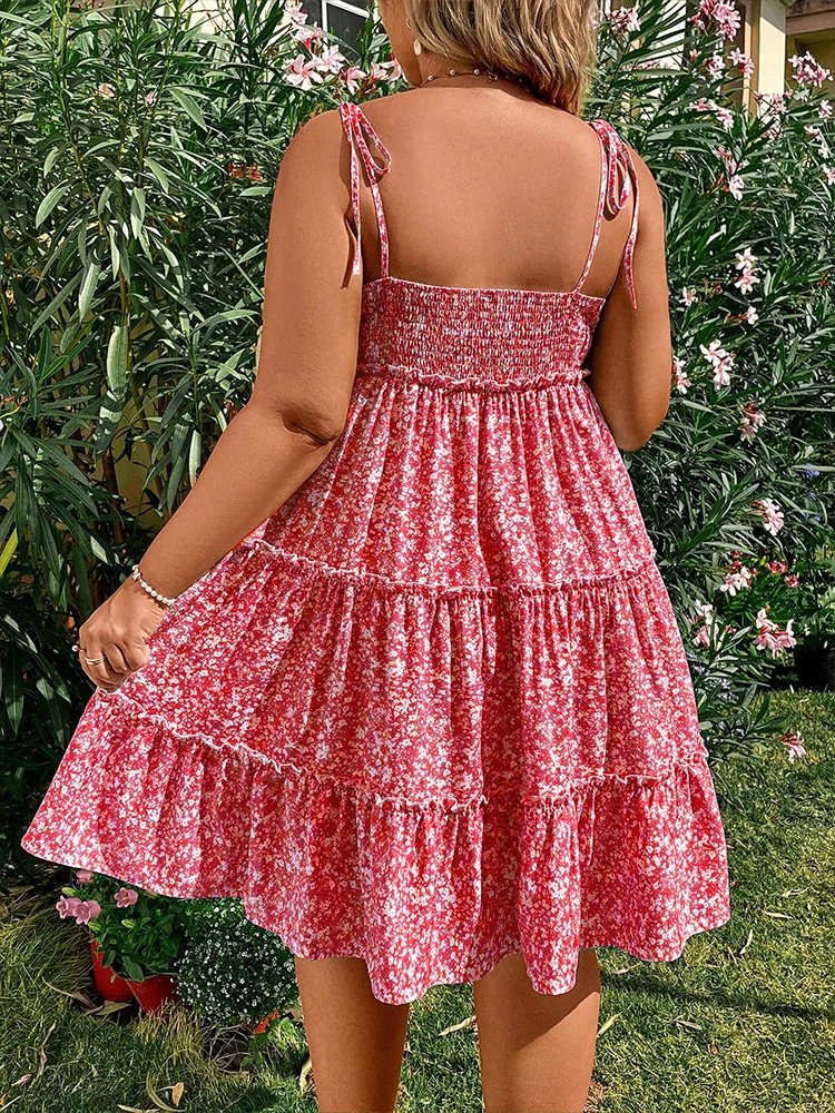 Robe dos nu bohème florale Grande taille