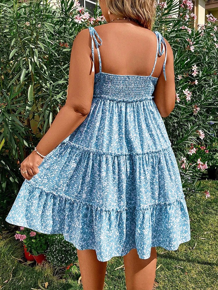 Robe dos nu bohème florale Grande taille