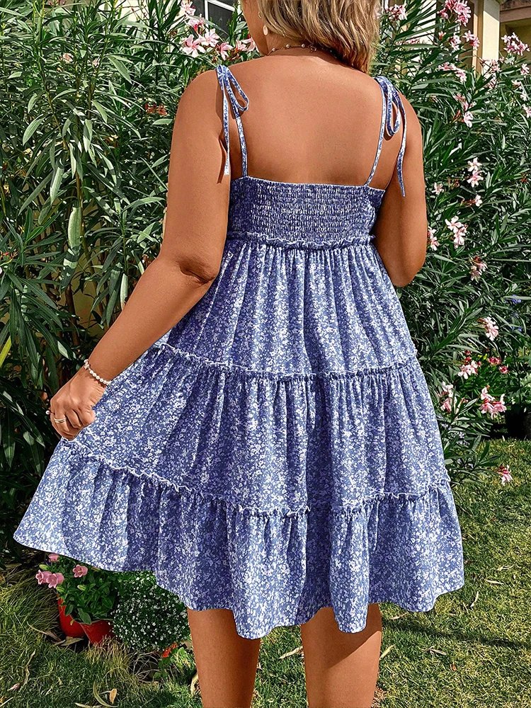 Robe dos nu bohème florale Grande taille