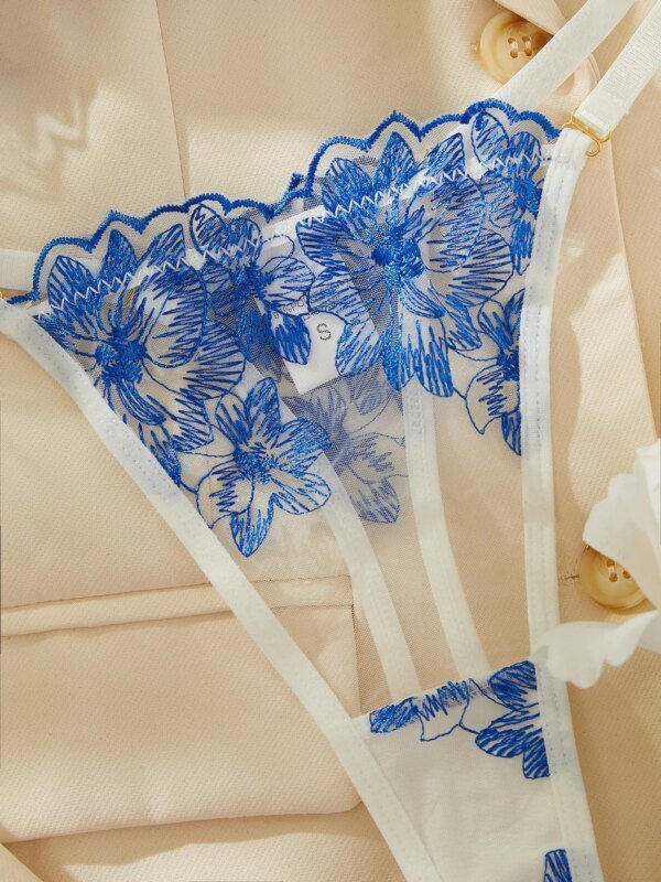 Lingerie florale ensembles en dentelle et broderie – Image 5