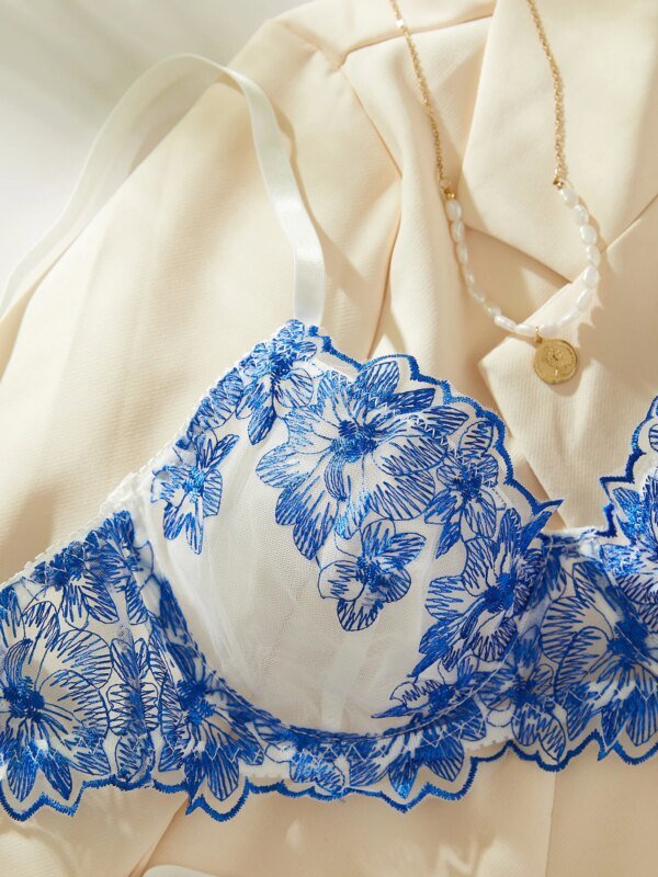 Lingerie florale ensembles en dentelle et broderie – Image 4