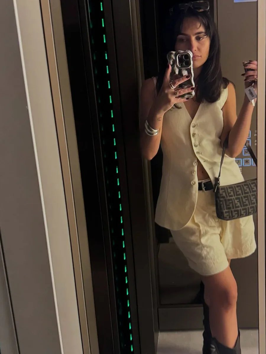 Gilet et short élégant en coton et lin