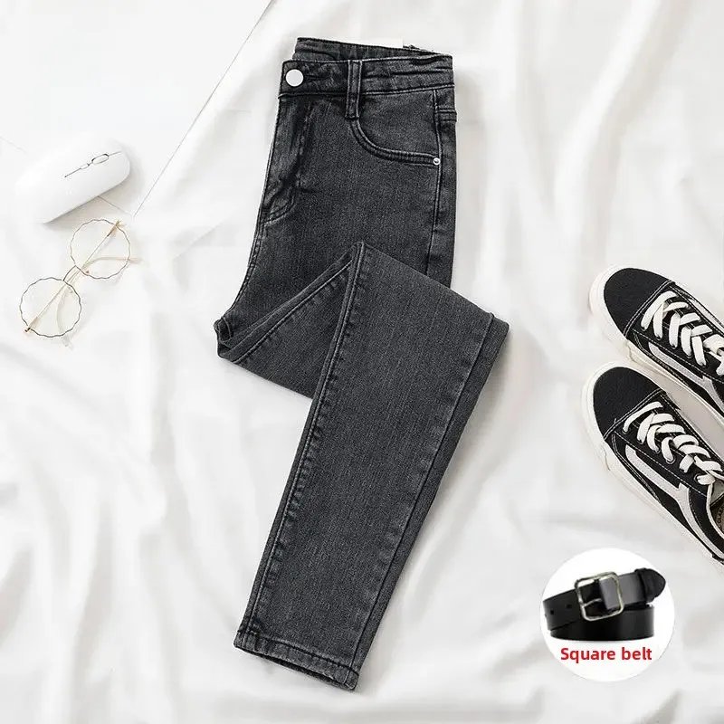 Noir/gris avec ceinture