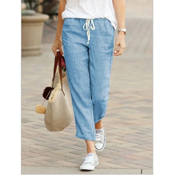 Pantalon en coton décontracté et élégant – Image 3