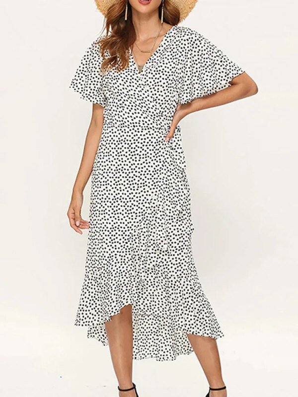 Robe longue imprimé floral avec fente – Image 6