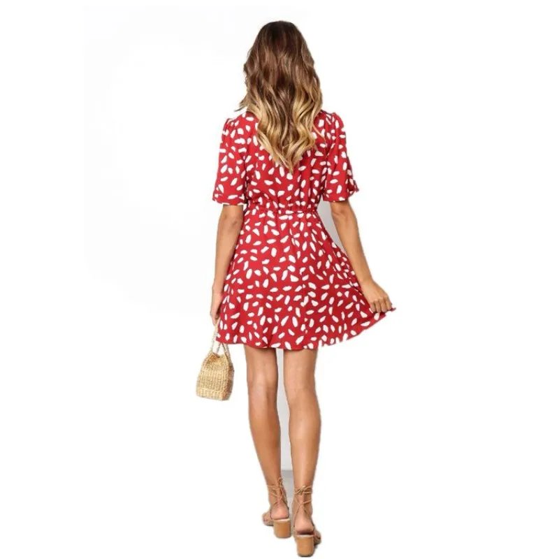 Robe imprimé avec bouton Robe imprimé avec bouton