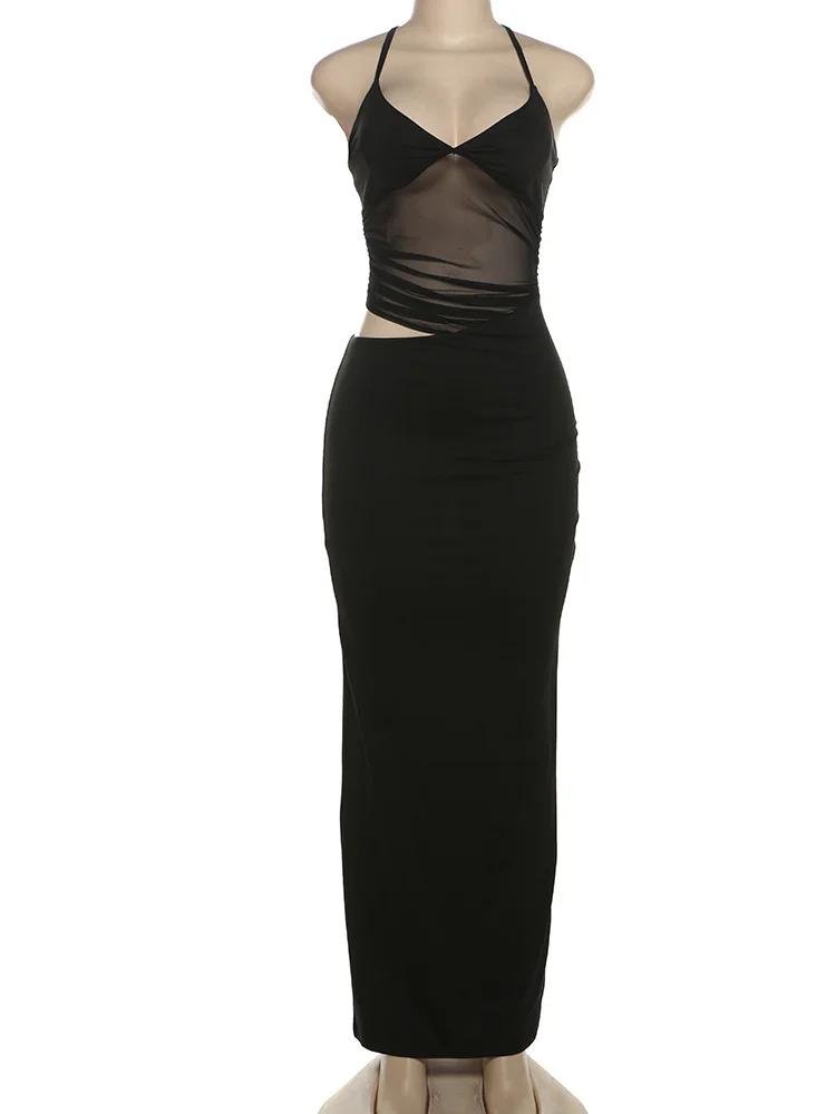 Nibber Maille Patchwork Robe Femmes Sexy Dos Nu Creux Sans Manches 2025 Tendance D'Ă©tĂ© Skinny Stretch ĂlĂ©gant Clubwear Maxi Moulante Nibber Maille Patchwork Robe Femmes Sexy Dos Nu Creux Sans Manches 2025 Tendance D'Ă©tĂ© Skinny Stretch ĂlĂ©gant Clubwear Maxi Moulante