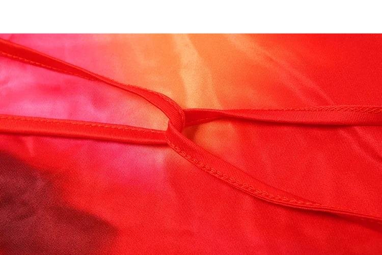 Nibber Spaghetti Strap Sexy Robe Femmes Y2K Dos Nu Pêche Hanche Lace Up Moulante Gradient Imprimer D'été Plage Vacances Clubwear