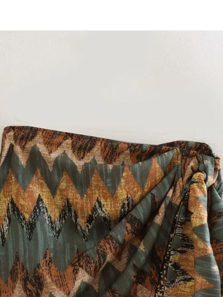 Robe avec imprimé géométrique noué