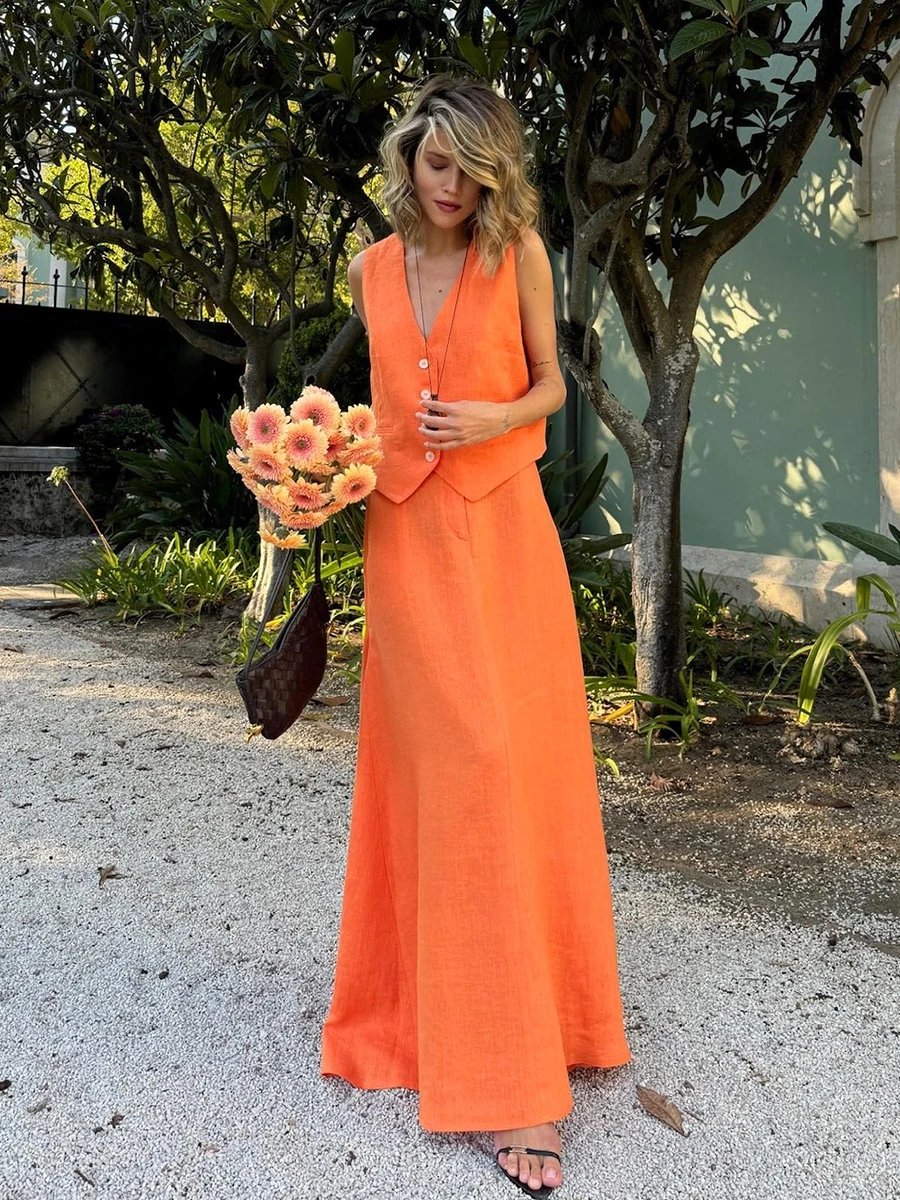 Bronladies's Chic GlaSkirt-Ensemble 2 pièces pour femmes, haut en fibre, à la mode, tenue de bureau, été, nouveau