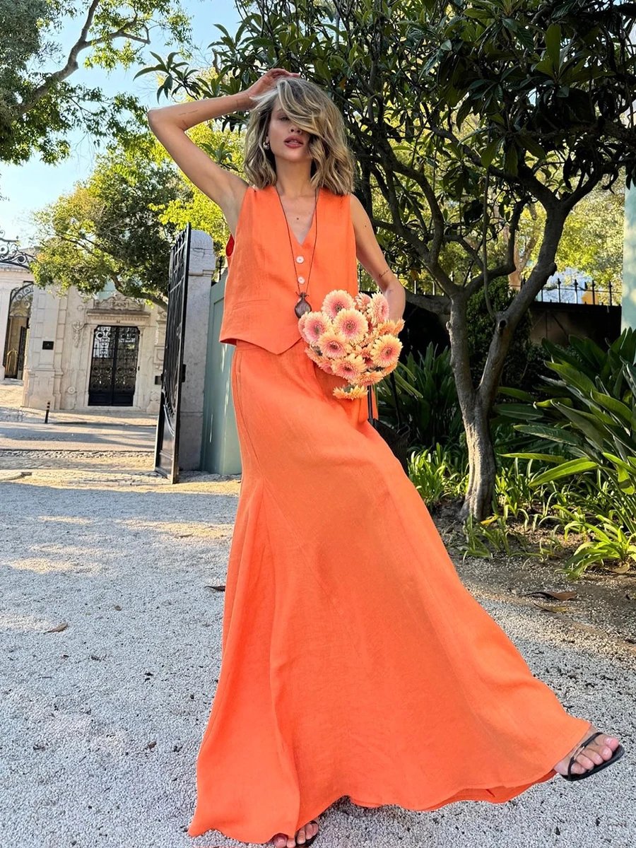 Bronladies's Chic GlaSkirt-Ensemble 2 pièces pour femmes, haut en fibre, à la mode, tenue de bureau, été, nouveau