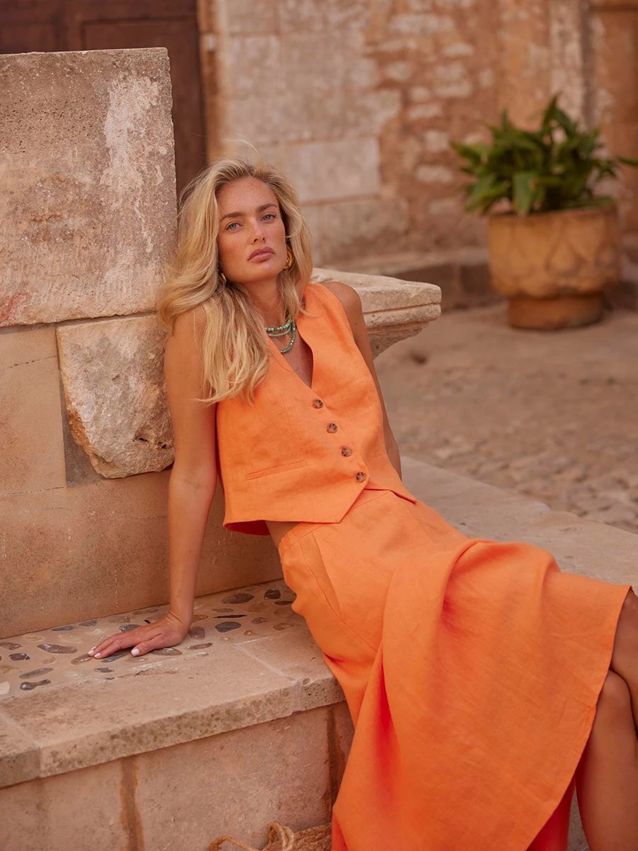 Bronladies's Chic GlaSkirt-Ensemble 2 pièces pour femmes, haut en fibre, à la mode, tenue de bureau, été, nouveau