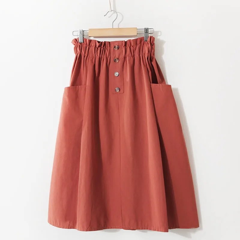 Jupe trapèze taille haute