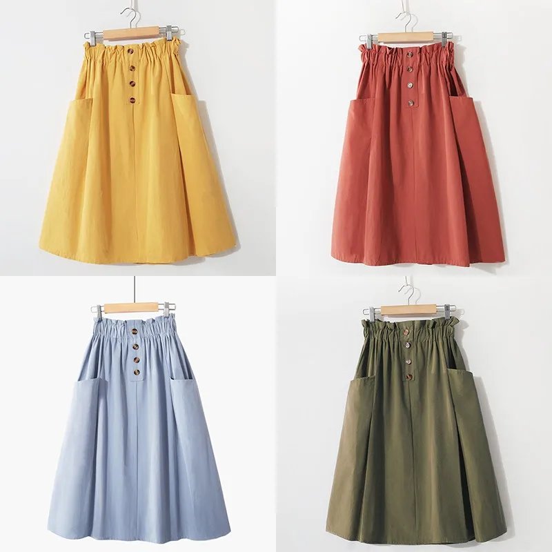 Jupe trapèze taille haute