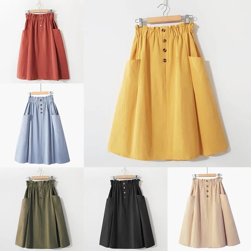 Jupe trapèze taille haute
