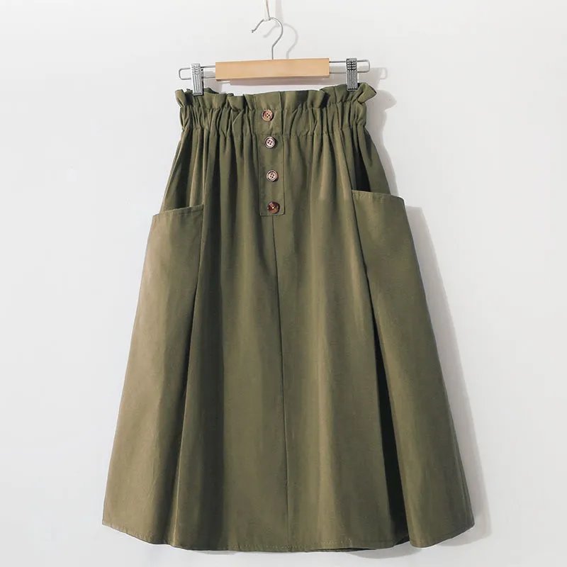 Jupe trapèze taille haute