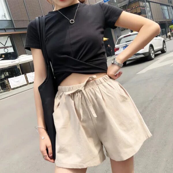 Short en lin et coton – Image 3