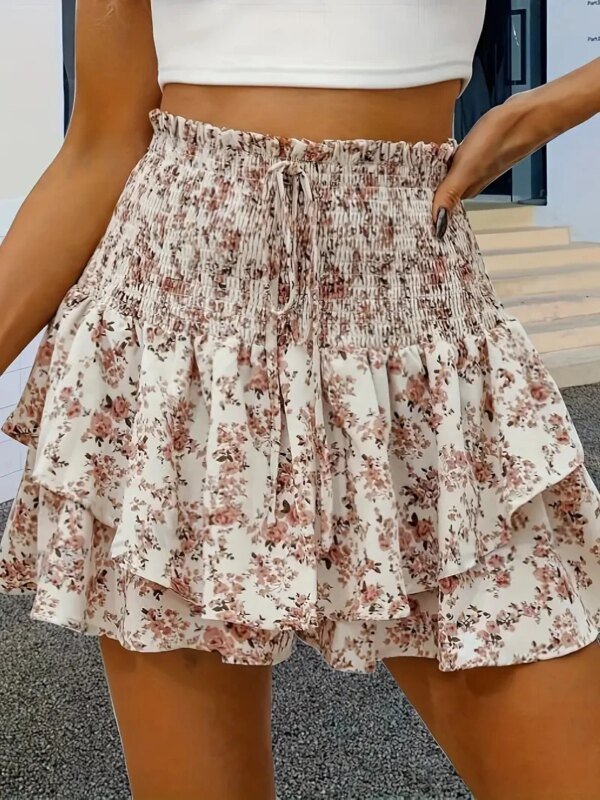 Short a volants imprimé floral – Image 4