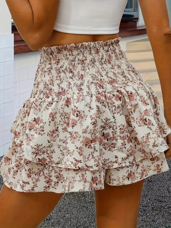 Short a volants imprimé floral – Image 5