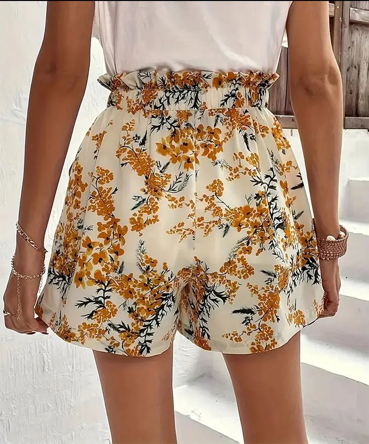 Short d'été imprimé Floral