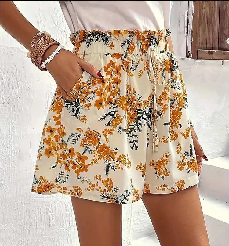 Short d'été imprimé Floral