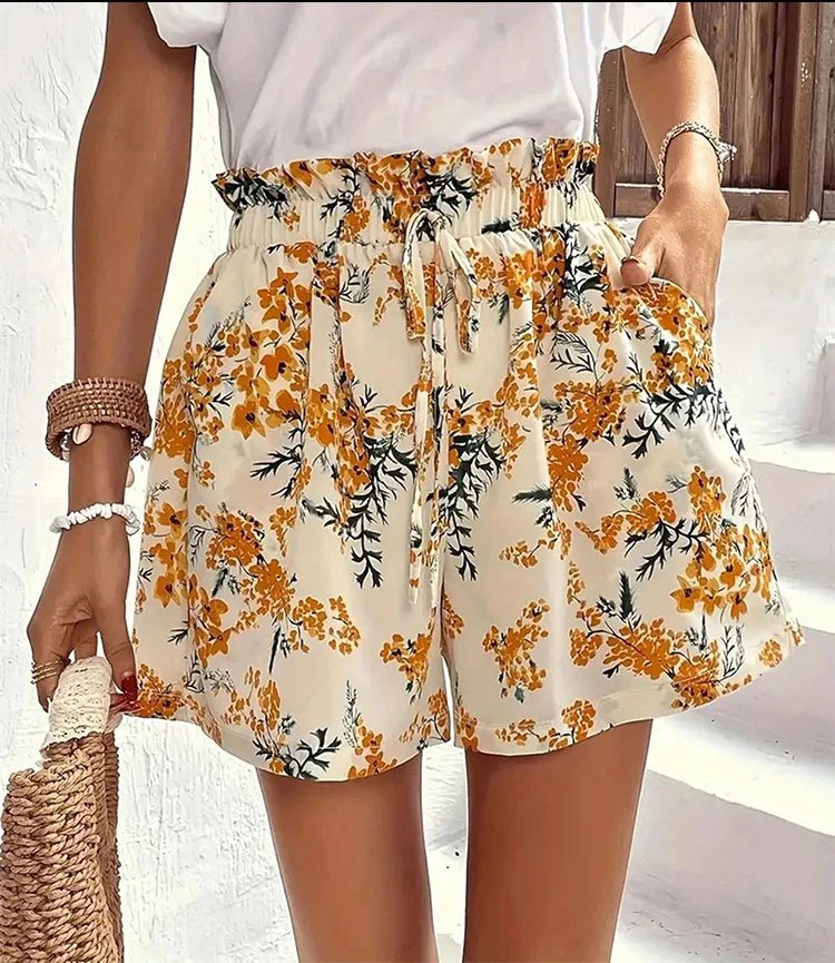 Short d'été imprimé Floral