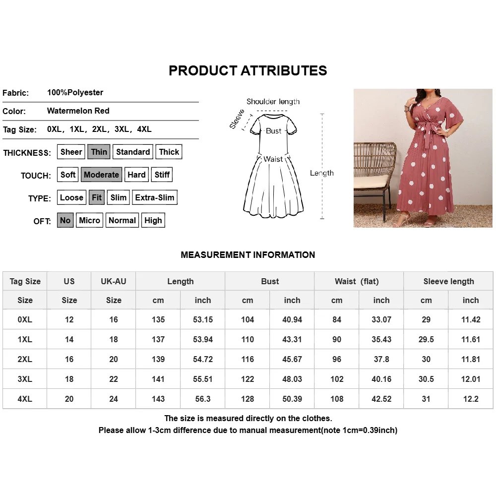 Robe élégante col en v à pois