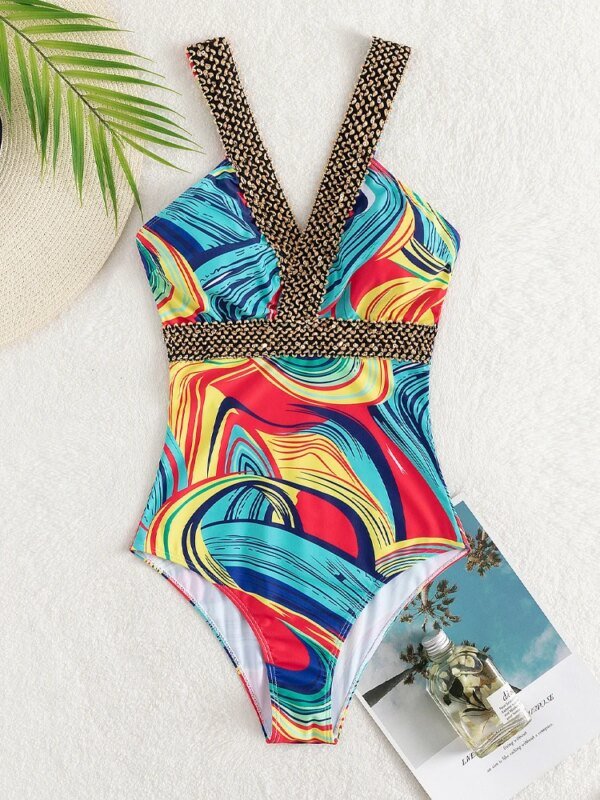 Maillot de bain imprimé une pièce – Image 3