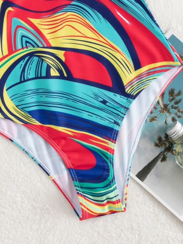 Maillot de bain imprimé une pièce – Image 5