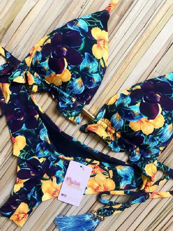 Maillots de bain échancré imprimé coloré – Image 6