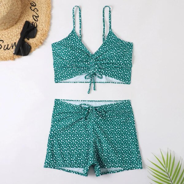 Maillot de bain imprimé floral, taille haute – Image 4