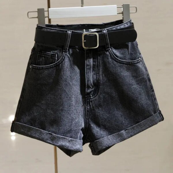 Short en Denim taille haute