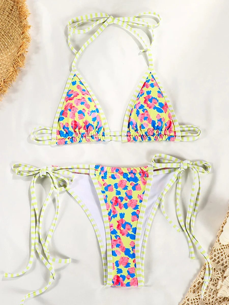 Maillot de bain Bikini ensembles imprimé divers