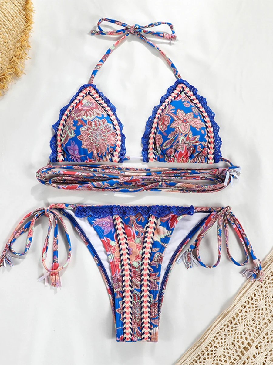 Maillot de bain Bikini ensembles imprimé divers