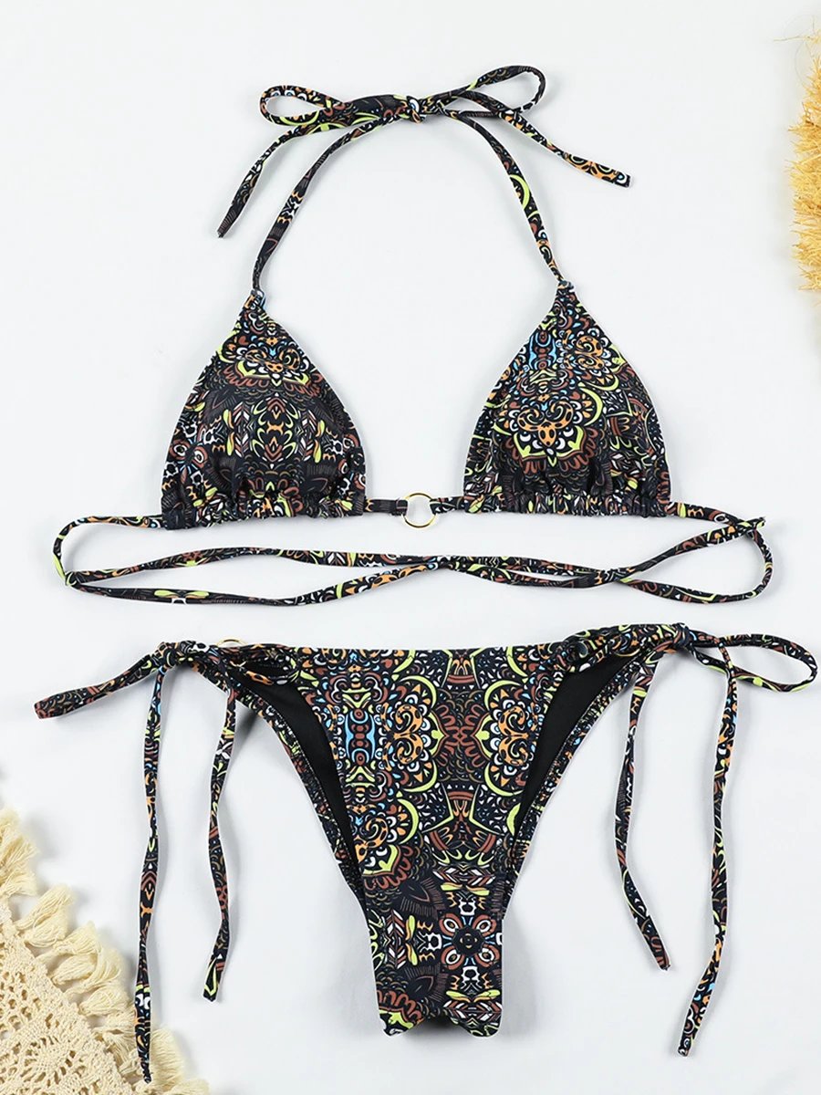 Maillot de bain Bikini ensembles imprimé divers