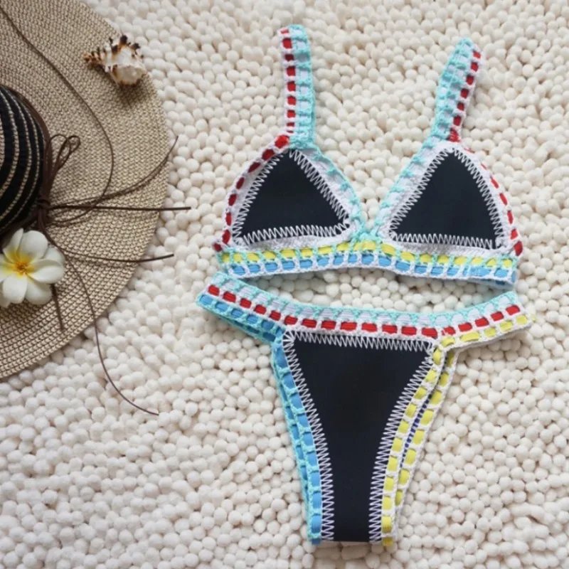 Maillot de bain triangle coloré Maillot de bain triangle coloré