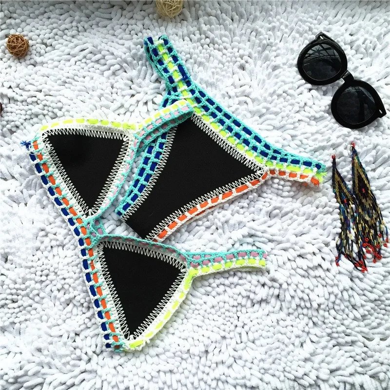 Maillot de bain triangle coloré Maillot de bain triangle coloré