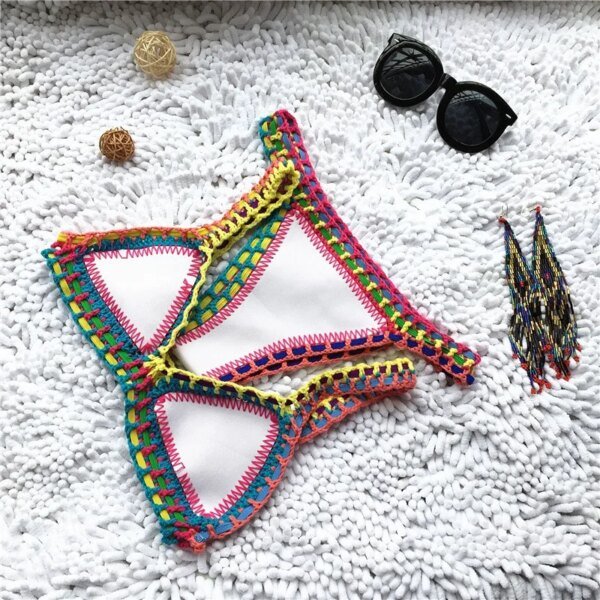 Maillot de bain triangle coloré – Image 2