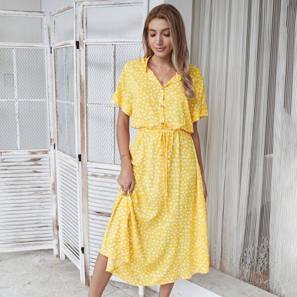 Robe longue à imprimé Floral – Image 5