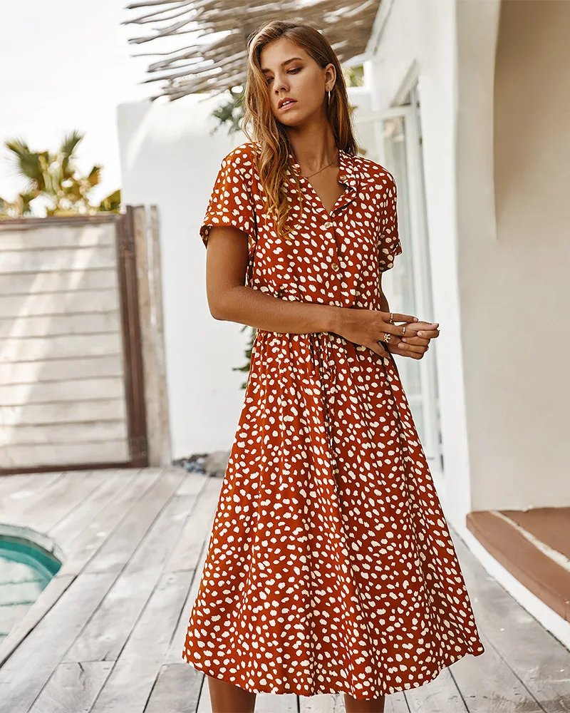 Robe longue à imprimé Floral