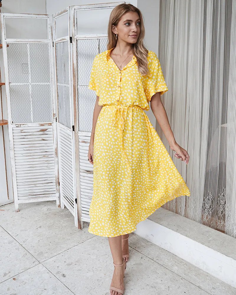 Robe longue à imprimé Floral