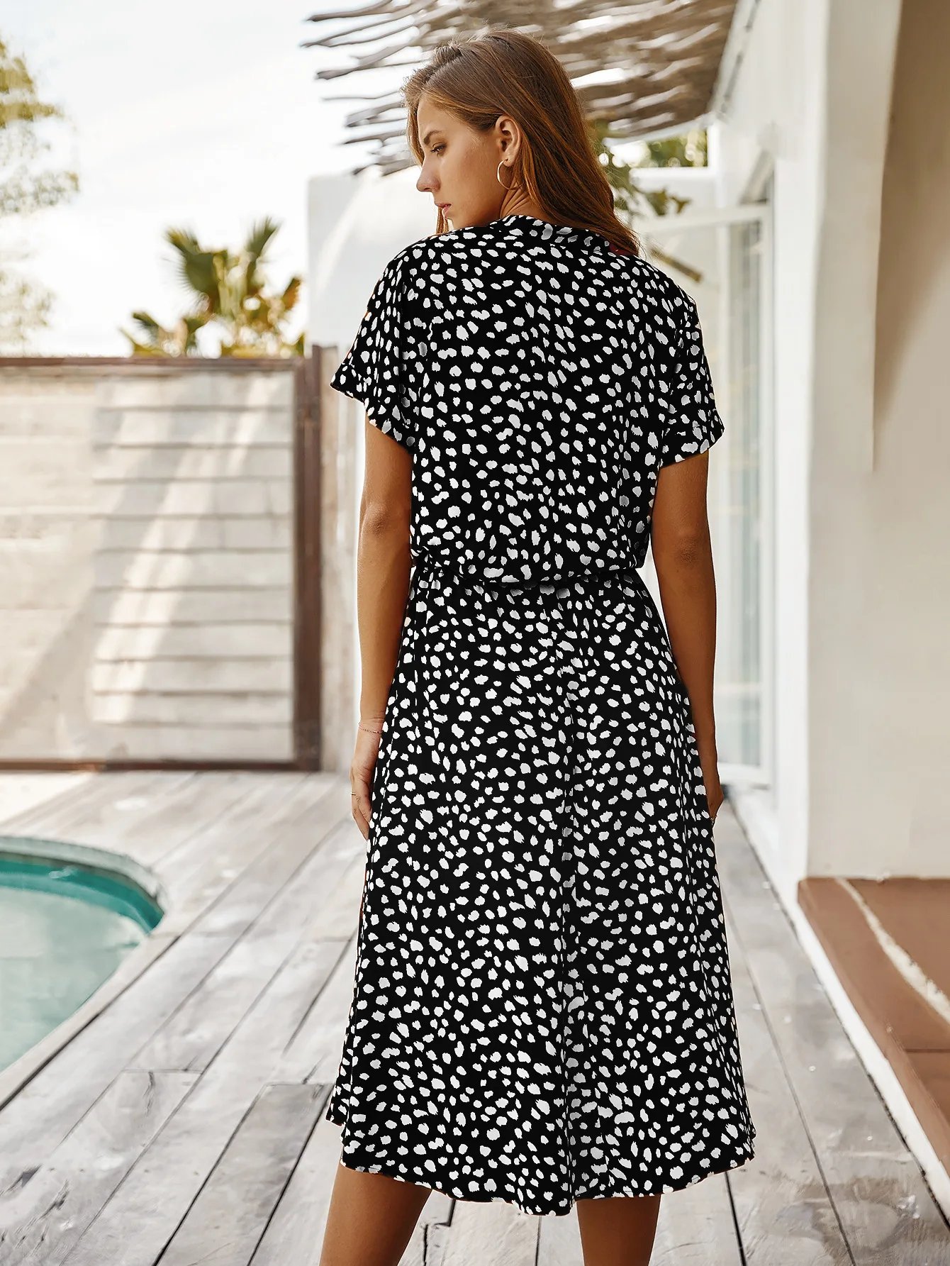 Robe longue à imprimé Floral